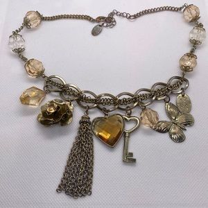 Tutti Frutti Charm Necklace Signed